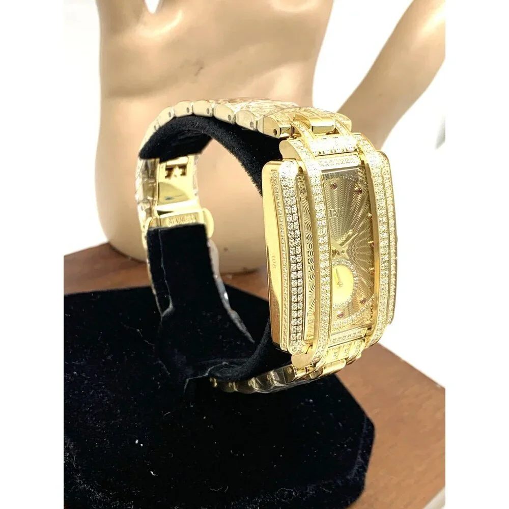 JBW Women's Watch PS505A Mink Swiss Quartz 18k Gold Plated 505 Diamonds 28mm